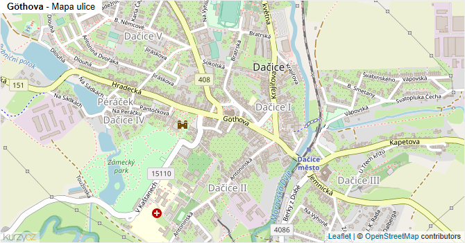Göthova - mapa ulice