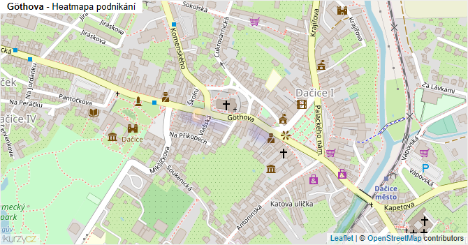 Göthova - mapa podnikání