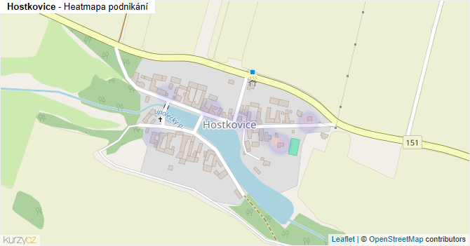 Hostkovice - mapa podnikání