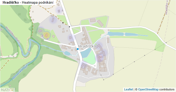 Hradišťko - mapa podnikání