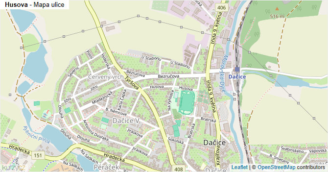 Husova - mapa ulice