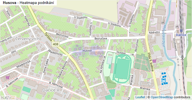 Husova - mapa podnikání