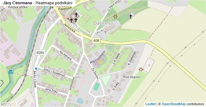 Járy Cimrmana - mapa podnikání