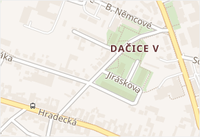 Jiráskova v obci Dačice - mapa ulice