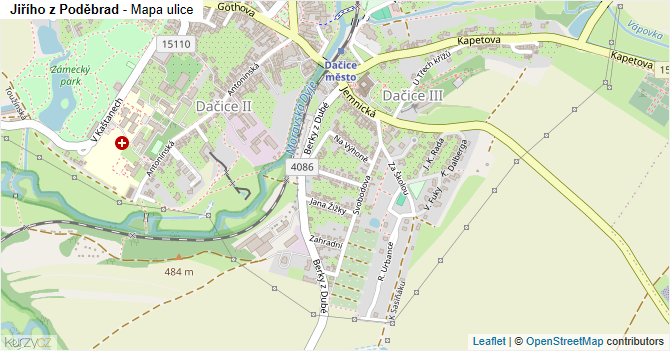 Jiřího z Poděbrad - mapa ulice