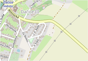K. Dalberga v obci Dačice - mapa ulice