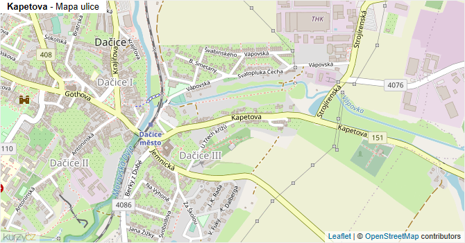 Kapetova - mapa ulice