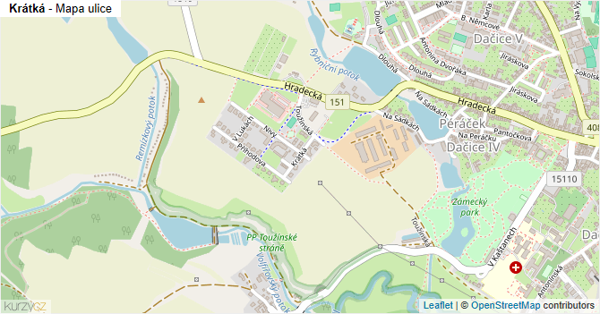 Krátká - mapa ulice