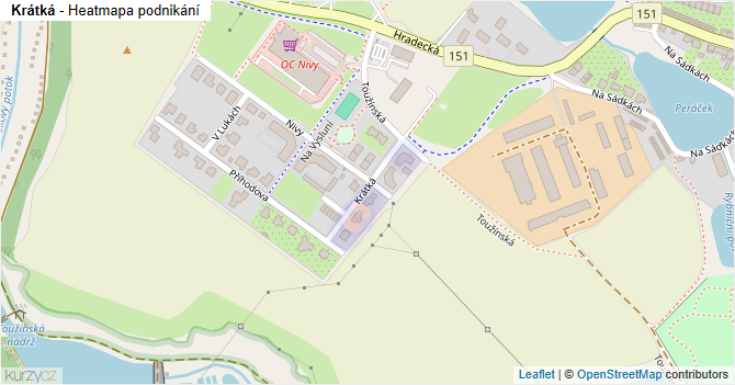 Krátká - mapa podnikání