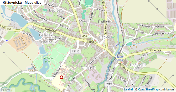 Křížovnická - mapa ulice