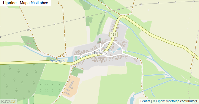 Lipolec - mapa části obce