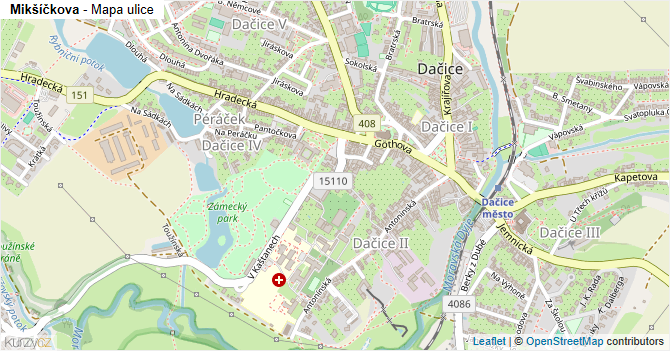 Mikšíčkova - mapa ulice