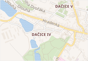 Na Peráčku v obci Dačice - mapa ulice