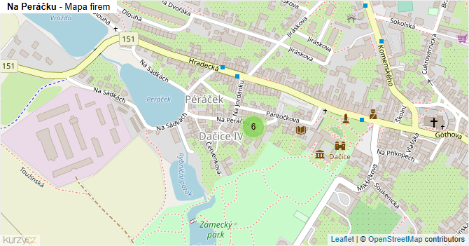 Na Peráčku - mapa firem