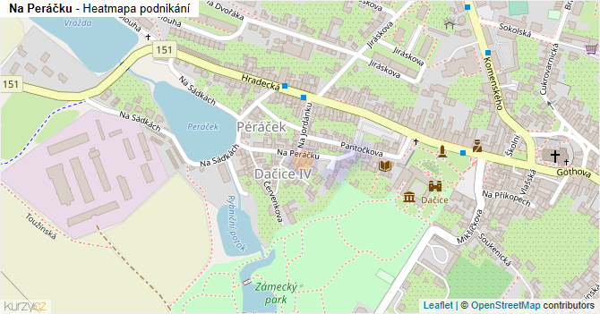 Na Peráčku - mapa podnikání