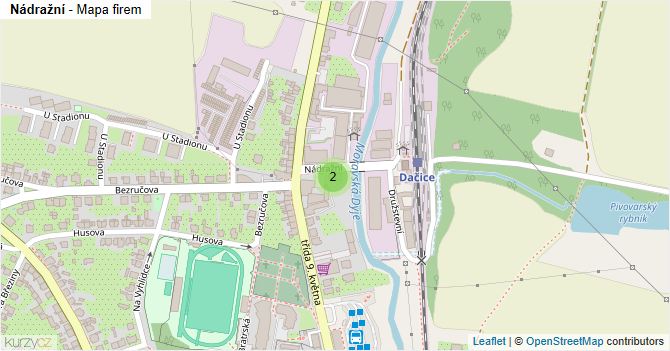 Nádražní - mapa firem