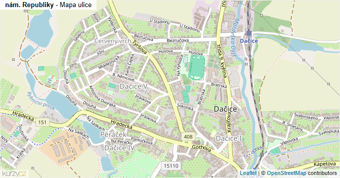 nám. Republiky - mapa ulice