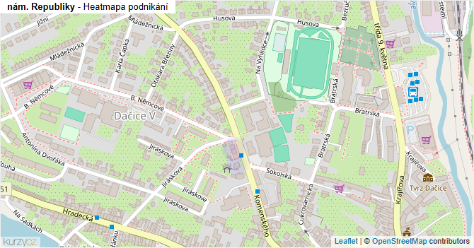 nám. Republiky - mapa podnikání