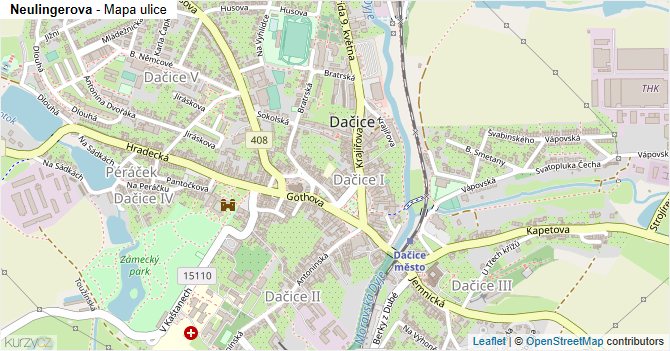 Neulingerova - mapa ulice