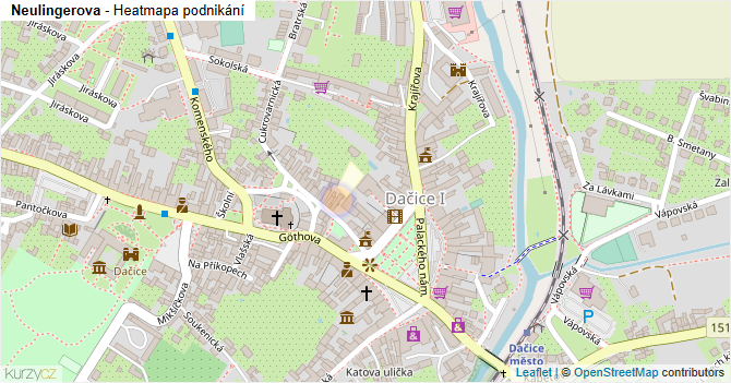 Neulingerova - mapa podnikání