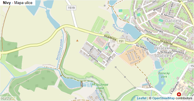 Nivy - mapa ulice