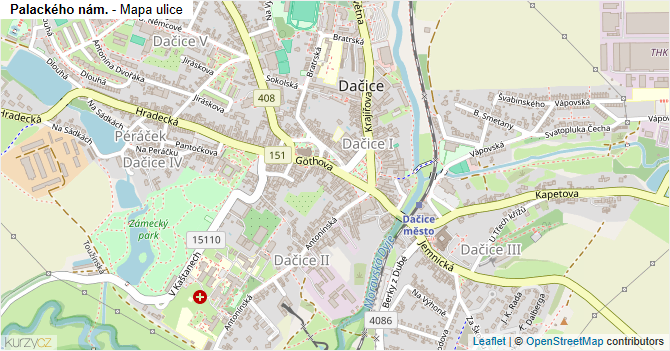 Palackého nám. - mapa ulice