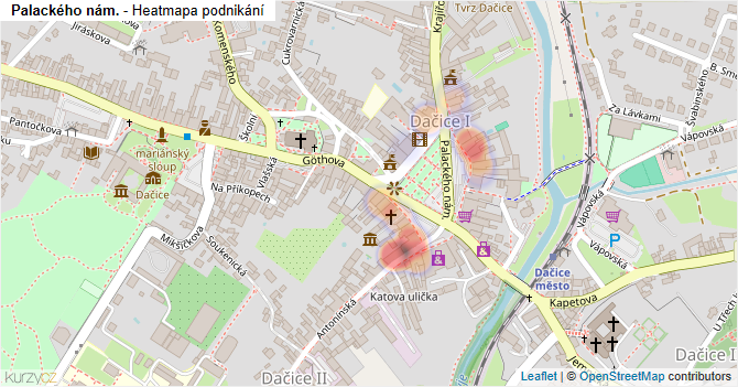 Palackého nám. - mapa podnikání