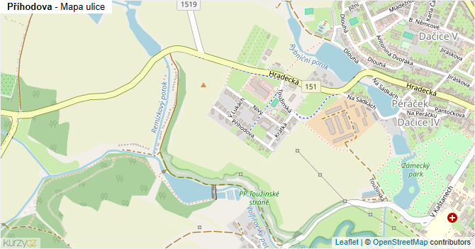 Příhodova - mapa ulice