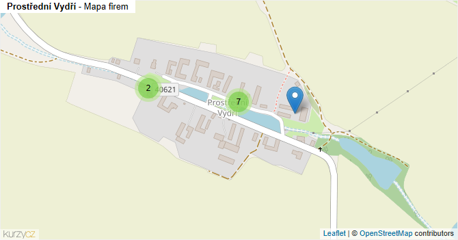 Prostřední Vydří - mapa firem