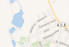 Severní v obci Dačice - mapa ulice