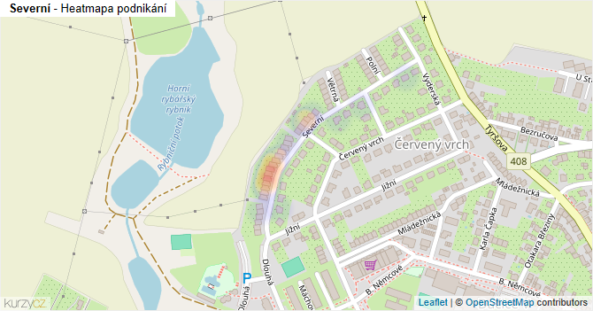 Severní - mapa podnikání