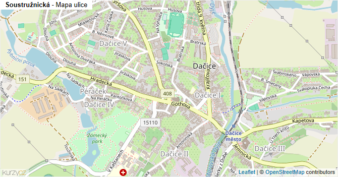 Soustružnická - mapa ulice