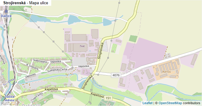 Strojírenská - mapa ulice