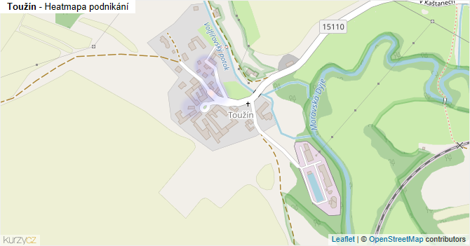 Toužín - mapa podnikání