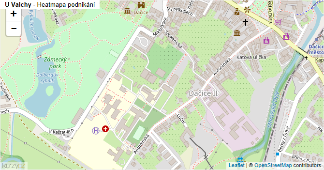 U Valchy - mapa podnikání