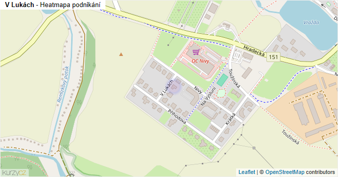 V Lukách - mapa podnikání