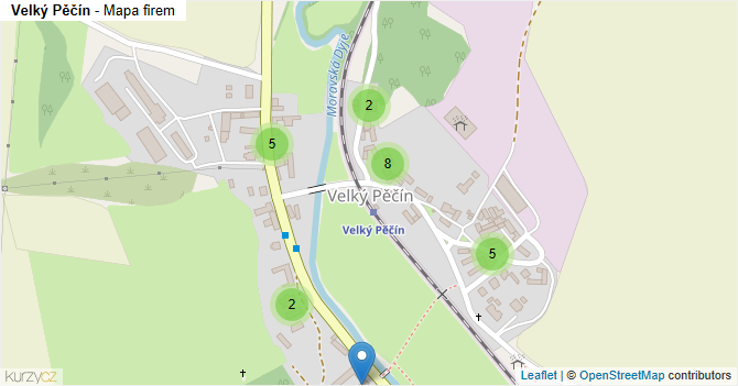 Velký Pěčín - mapa firem