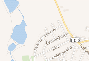 Větrná v obci Dačice - mapa ulice