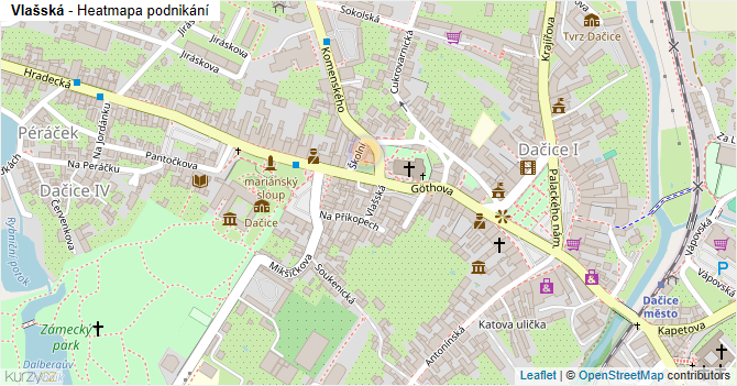 Vlašská - mapa podnikání