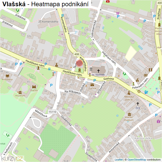 Mapa Vlašská - Firmy v ulici.
