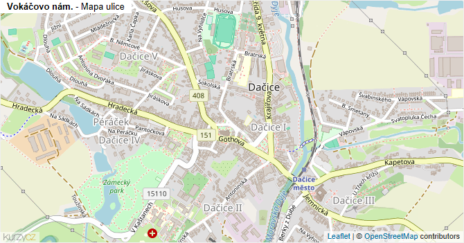 Vokáčovo nám. - mapa ulice