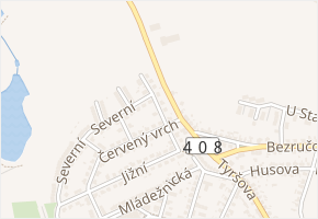 Vyderská v obci Dačice - mapa ulice