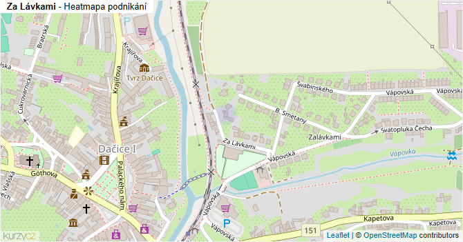 Za Lávkami - mapa podnikání