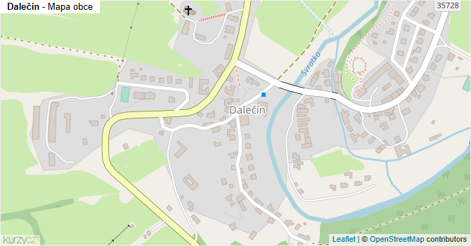 Dalečín - mapa obce