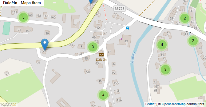 Dalečín - mapa firem