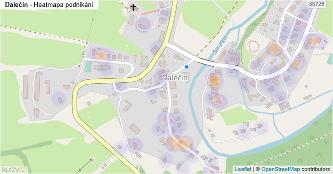 Dalečín - mapa podnikání