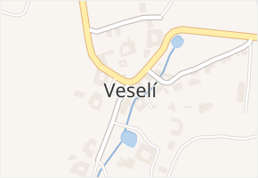 Veselí v obci Dalečín - mapa části obce