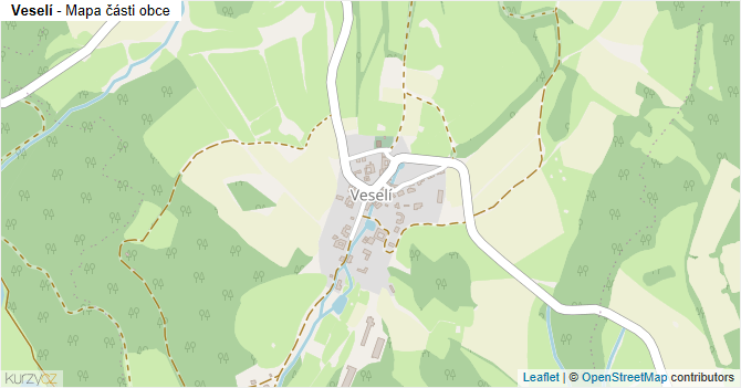 Veselí - mapa části obce