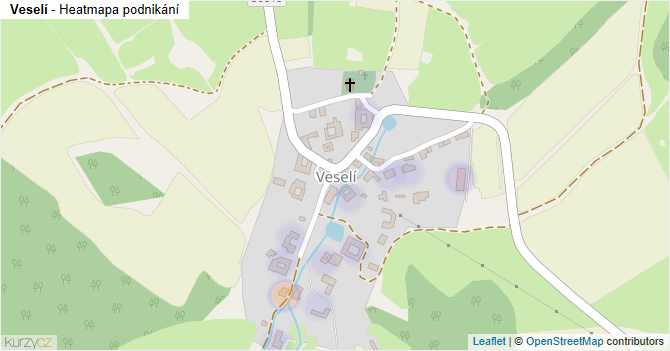 Veselí - mapa podnikání