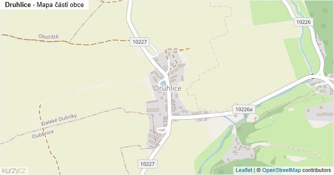 Druhlice - mapa části obce